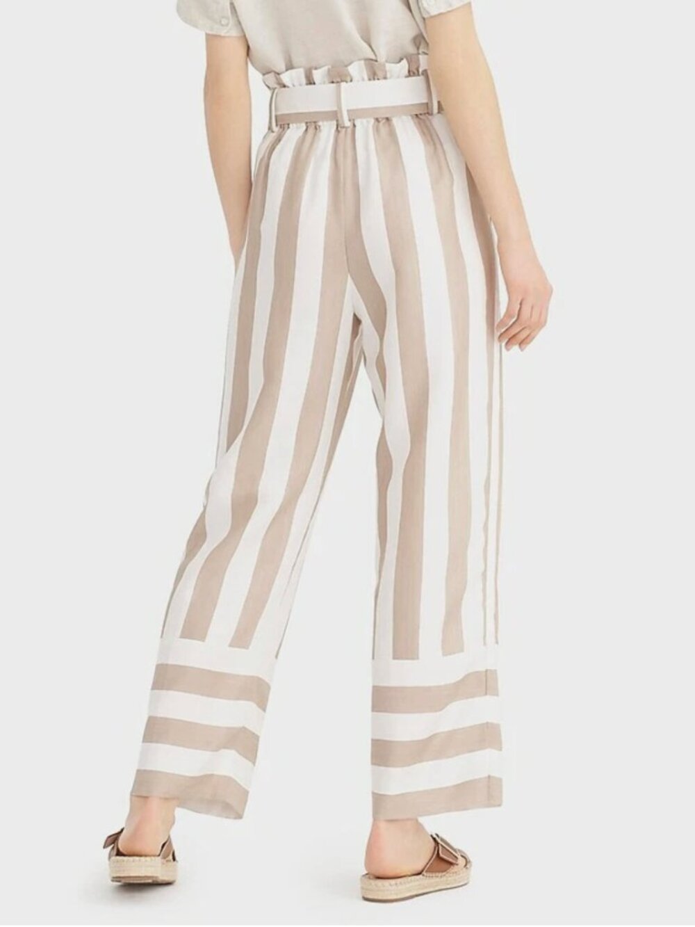 J. Crew Point Sur Paperbag Striped Pants Size 8